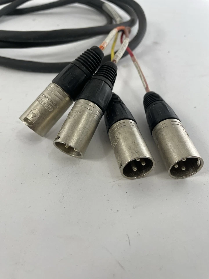 Cable serpiente Belden 4 canales macho 1/4" teléfono a 3 pines Neutrik XLR MACHO 9' Foto 3 de 4