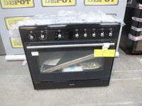 Smeg Range Cooker Black CX91GMBL 90cm Concert Dual Fuel Graded (CH-3778)