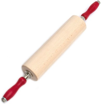 Profi Teigrolle Nudelholz mit Metallachse + Kugellager L 58 cm Buche  ab 34,31  