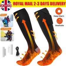 Electric Heated Socks Rechargeable 5V 5000mAh Battery Unisex Winter Foot Warmer