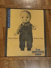 Buddy Lee Advertising Doll Poster Display Vintage Denim Dungerees