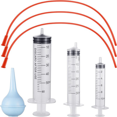 7 Pack Tube Feeding Kit, 8 FR Tubes & Syringes for Puppy Lamb Kitten | Whelping