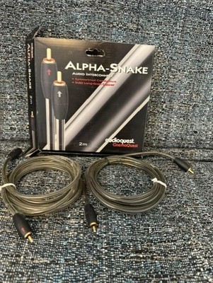 2x Audioquest Alpha-Snake Audio Interconnect Cable, 2 M Length
