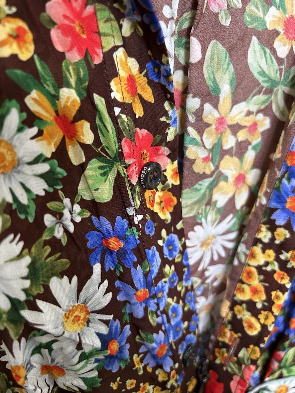 Dsquared2 Women's Prairie Multi Color Floral Print Dress Bloomcore US 6 IT 42