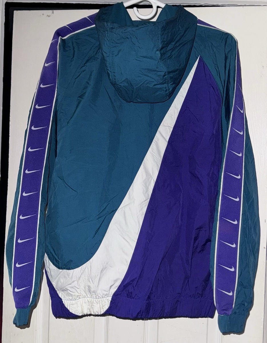 Vintage 90s Nike Center Swoosh Color Blocked Aqua Berry Purple