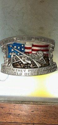 I Will Give Up My Gun When They Pry From My Cold Dead Fingers Belt Buckle VTG