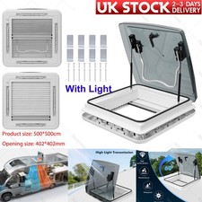 CARAVAN SKYLIGHT 400 x 400 ROOF TINTED ROOF VENT CAMPERVAN MOTORHOME W/ Light UK