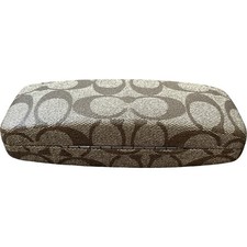 Coach Sunglasses Case Hard Brown Monogram Clamshell Closure