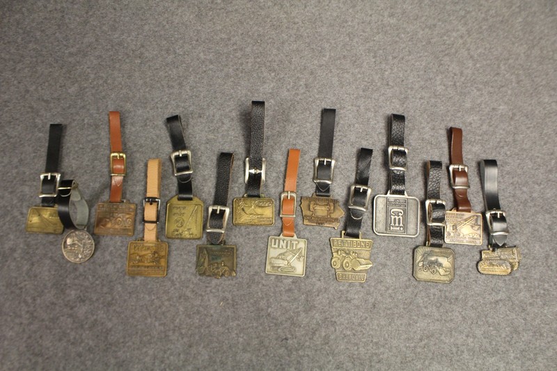 LOT of 11 ANTIQUE VINTAGE POCKET WATCH FOBS FORD TRACTORS AND TRUCKS