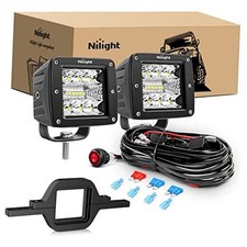 2Pcs 3 Inch Led Pods Cubes 2 Inch 2Pcs Led Pods 2" tow hitch Wiring Harness