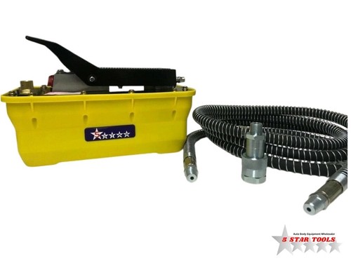 New Hydraulic Air Foot Pedal Pump 10,000 PSI For Auto Body Frame Machines Press - Foto 2 di 10