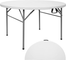 48 Inch F Folding Round Table Plastic Outdoor Camping Party Wedding Event