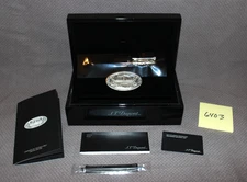 S.T. Dupont Line D Black Lacquer Platinum Wild West Rollerball Pen, 412065 #6403