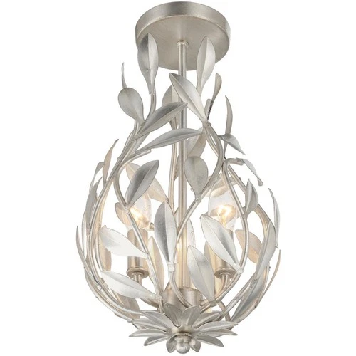 Crystorama 565-SA_CEILING Broche Semi-Flush Mount Antique Silver - Picture 4 of 7