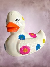 Bath  Body Works 5  Blue Rubber Duck Ducky with Green Snowflakes