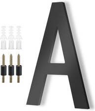 Modern House Letters for outside - Floating Large 8 Inch Black Address Letters