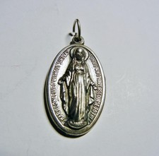 Colgante Virgen María Milagrosa Dije Medalla Marcada Italia