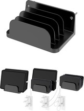 Wall Mount Phone Holder for Smartphones and Tablets, Shelf with Black