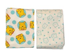 Vintage Disney Baby Winnie the Pooh Receiving Blankets Swaddle Cotton Lovey Y2K