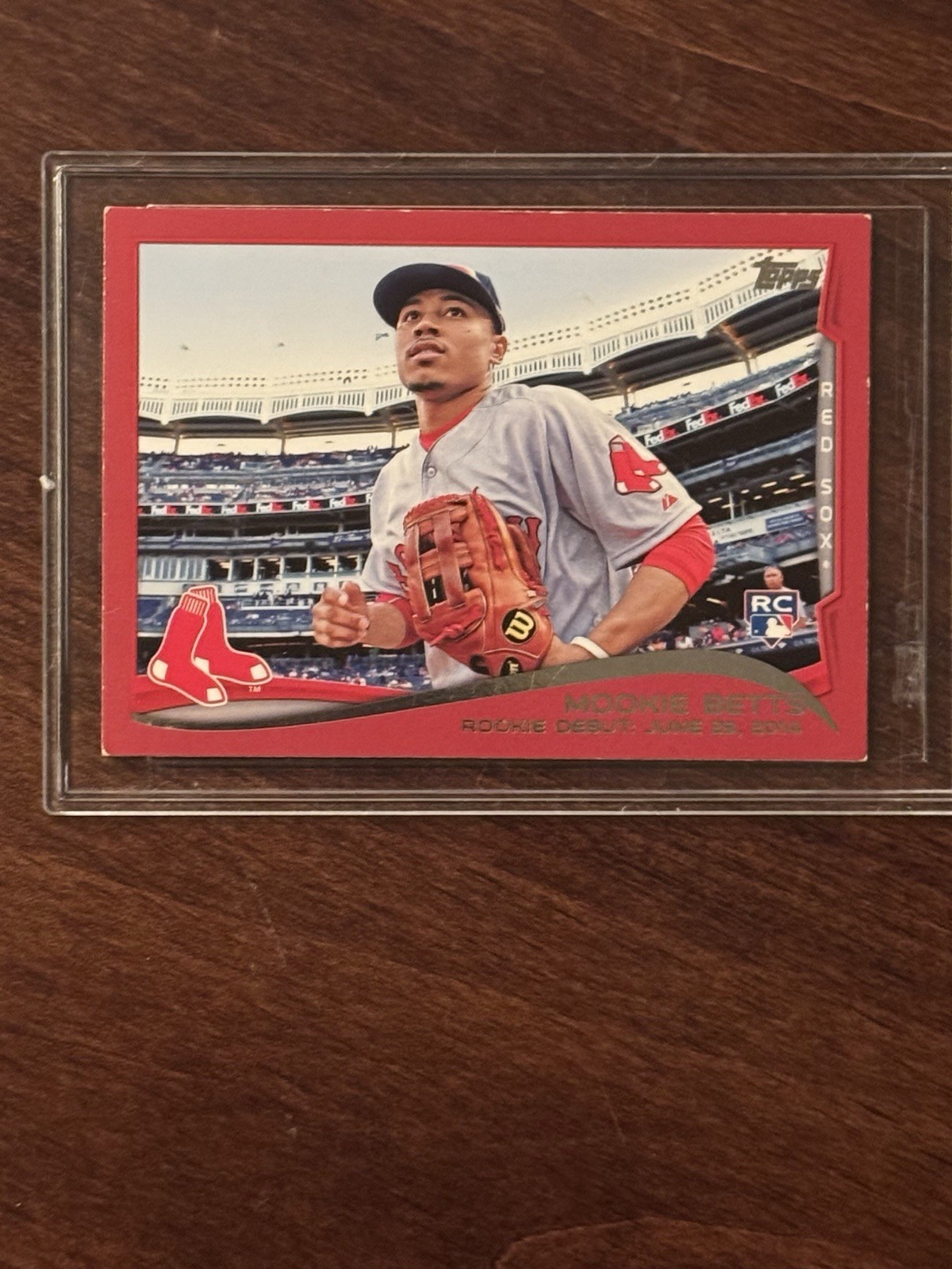 2014 TOPPS UPDATE MOOKIE BETTS #US301 RED TARGET BORDER Boston Red Sox