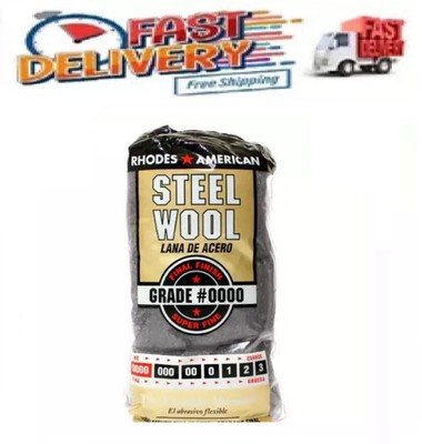 Steel Wool 12 pad Super Fine Grade #0000 Rhodes American Final Finish DEAL!!
