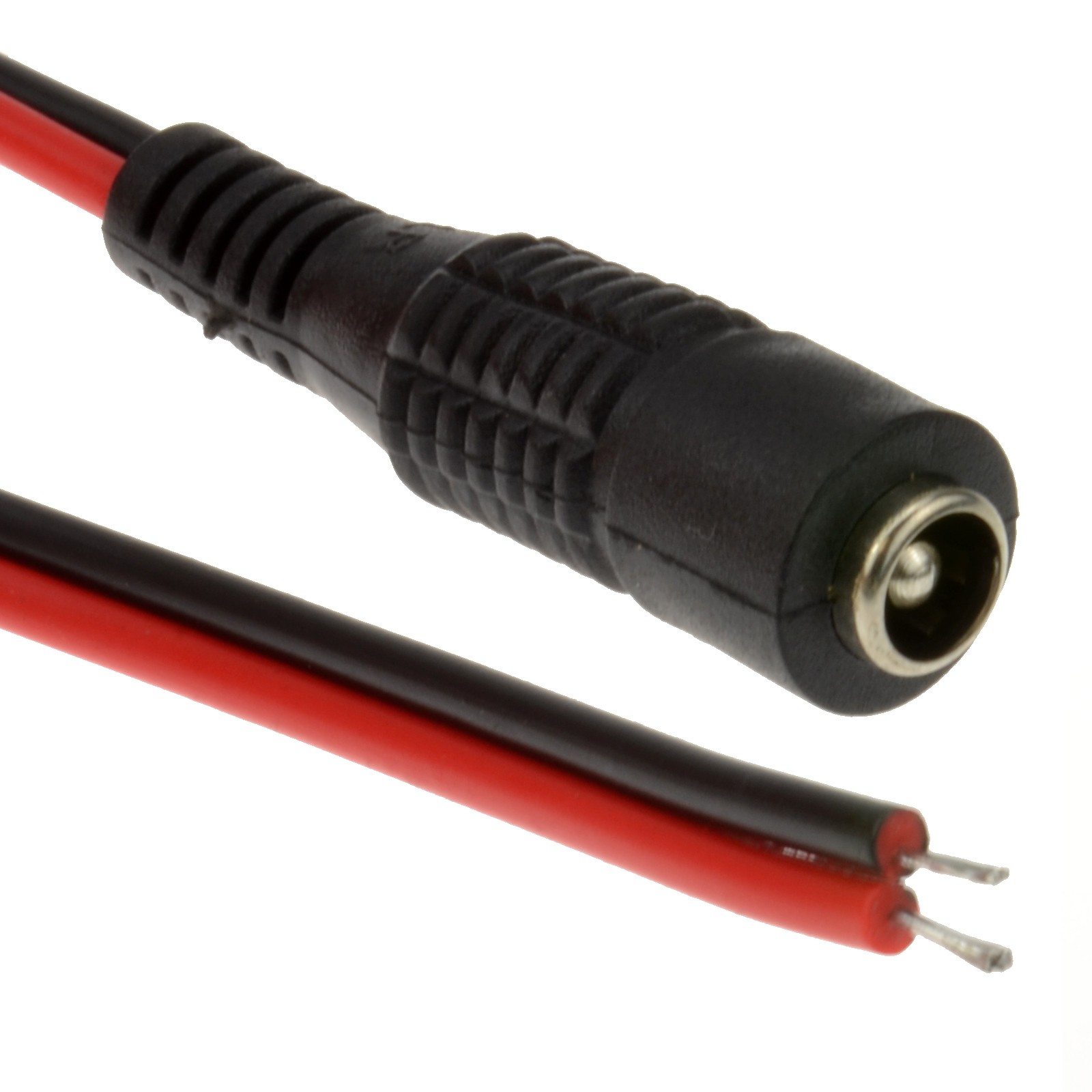 DC PIGTAIL Power Socket 5.5 x 2.5mm to bare ends for CCTV Cable 0.3m