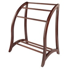 Winsome Wood Quilt Rack 3 Rungs Antique Walnut 94036