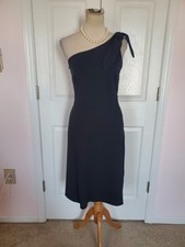 BANANA REPUBLIC Asymmetrical One Strap Bow Dress with Pockets~ Black (Size 6)