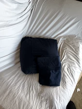 SHEEX burr navy blue queen Flat Sheet and one navy blue burr pillow case