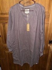 Fat Face Vanya Sweat Dress Plum Purple Long Sleeve V-Neck Women’s US 12 NWT