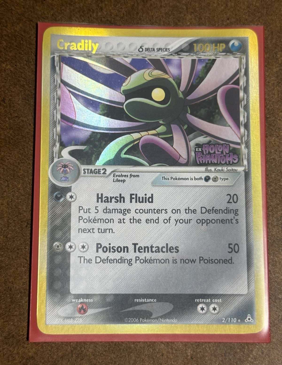 The Pokémon Company Cradily 2/110 EX Holon Phantoms Reverse Holo EN Stage 2 100
