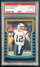 TOM BRADY PSA 10 2000 BOWMAN #236 ROOKIE CARD GEM MINT RC PATRIOTS 2976