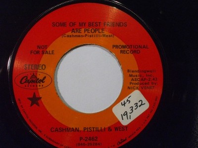 Cashman - Some Of My Best Friends Are People / Sausalito - Us - Promo - G8100z