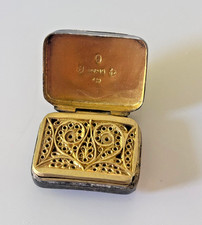 Sterling Silver Georgian Vinaigrette - Guilt Openwork -Birmingham 1800s Antique