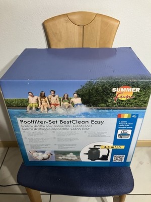 Poolfilter Set Best Clean Easy Summer Fun Komplett Pumpe + Filter Balls bis 10qm