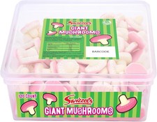 Swizzels Sweet Tubs Giant Fun Gums ,Foam Mushrooms Fruit Flavour Sweet Gums