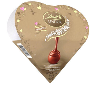 Lindt LINDOR Valentine's Assorted Chocolate Truffles Friend Heart, 3 oz.