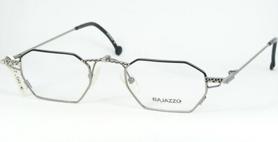 VINTAGE BAJAZZO LUNETTES UP 50 FA BLACK /SILVER EYEGLASSES GLASSES 46-19-140mm