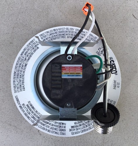 Satco S11822 7.5W LED Directional Retrofit Downlight Gimbaled 4 Inch CCT Round - Picture 3 of 4