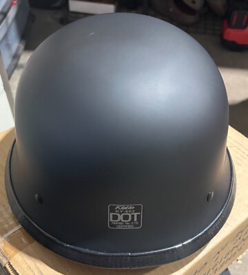 Brand New Kylin KY-602 - German Style - Flat Black Motorcycle Helmet - Medium