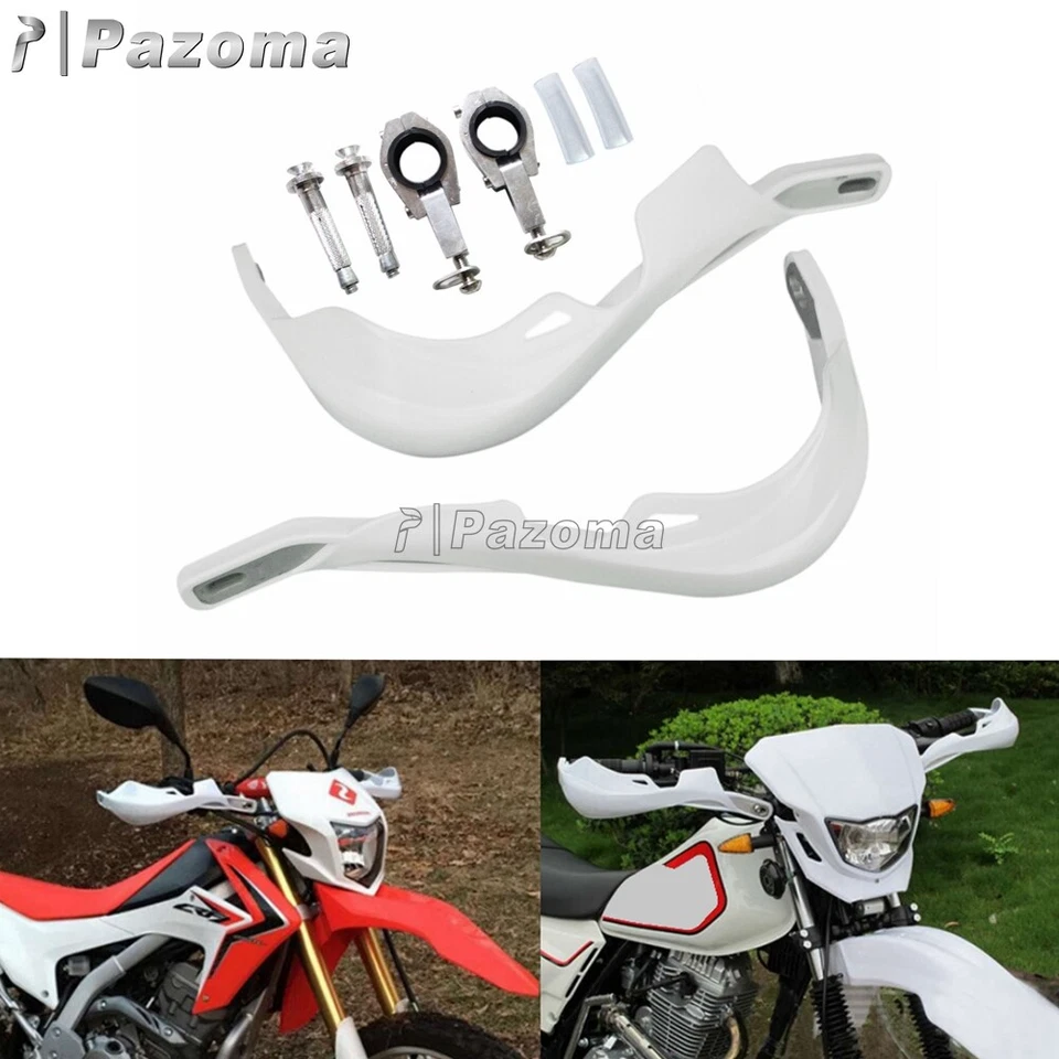 Protectores de manos de barra de cepillo de 1 1/8" para moto de cross blanca para Yamaha YZ250F WR250F Foto 2 de 4