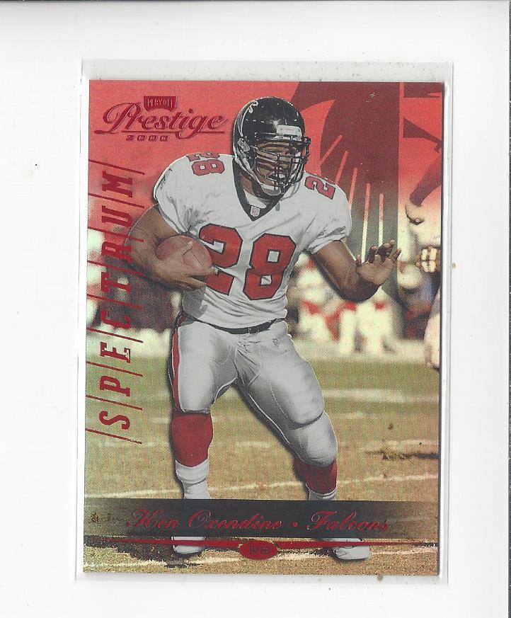 2000 Playoff Prestige Spectrum Red #12 Ken Oxendine Falcons /100
