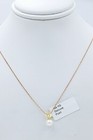 GENUINE WHITE PEARL PENDANT 14K YELLOW GOLD - 6mm-MADE IN USA - New With Tag — photo 4