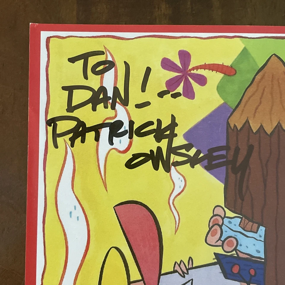 RARE AUTOGRAPH HANNA BARBERA ARTWORK PATRICK OWSLEY SIGNED THE FLINTSTONES - Image 2 of 4