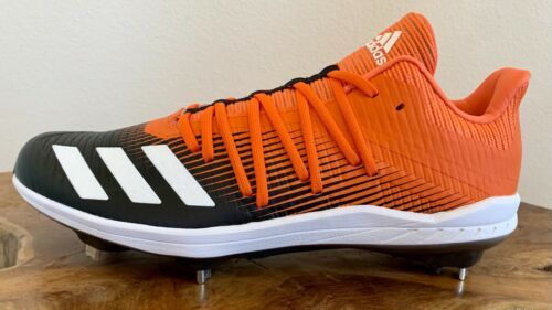 Adidas Icon 7 Baseball Metal Cleats S23857 Black/Orange  display picture 2