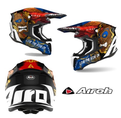 CROSS ENDURO OFF Road Helm AIROH TWIST 2.0 TIKI Glanz Größe XL 61-62