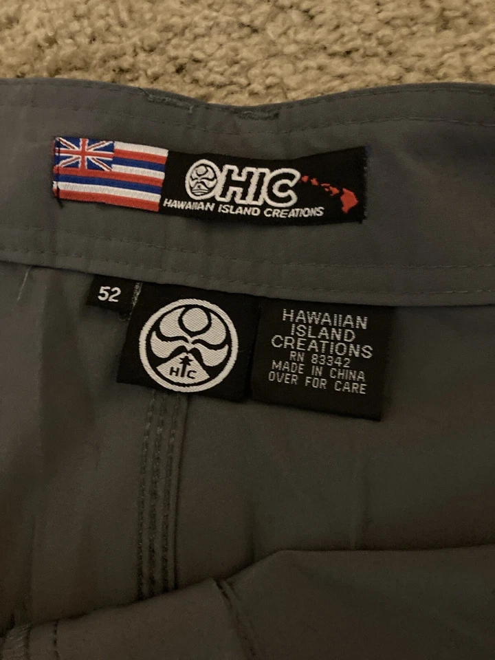 Hawaiian Island Creations (HIC) Size 52 Big & Tall Gray Polyester/Spandex Blend - Image 4 of 4