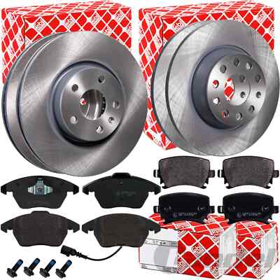 FEBI BREMSSCHEIBEN + BELÄGE VORNE + HINTEN für VW PASSAT CC 3C 357 358 B7 B6