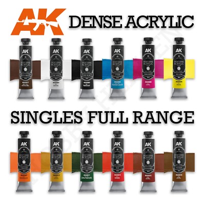 AK Interaktive dichte Acrylfarbe 20 ml - Vollsortiment Einzeln - Kombiversand