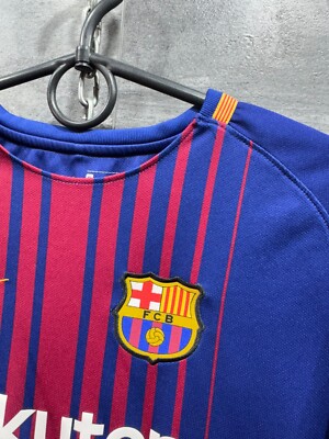 Barcelona #10 Messi Home football Shirt 2017 2018 Nike 847387-456